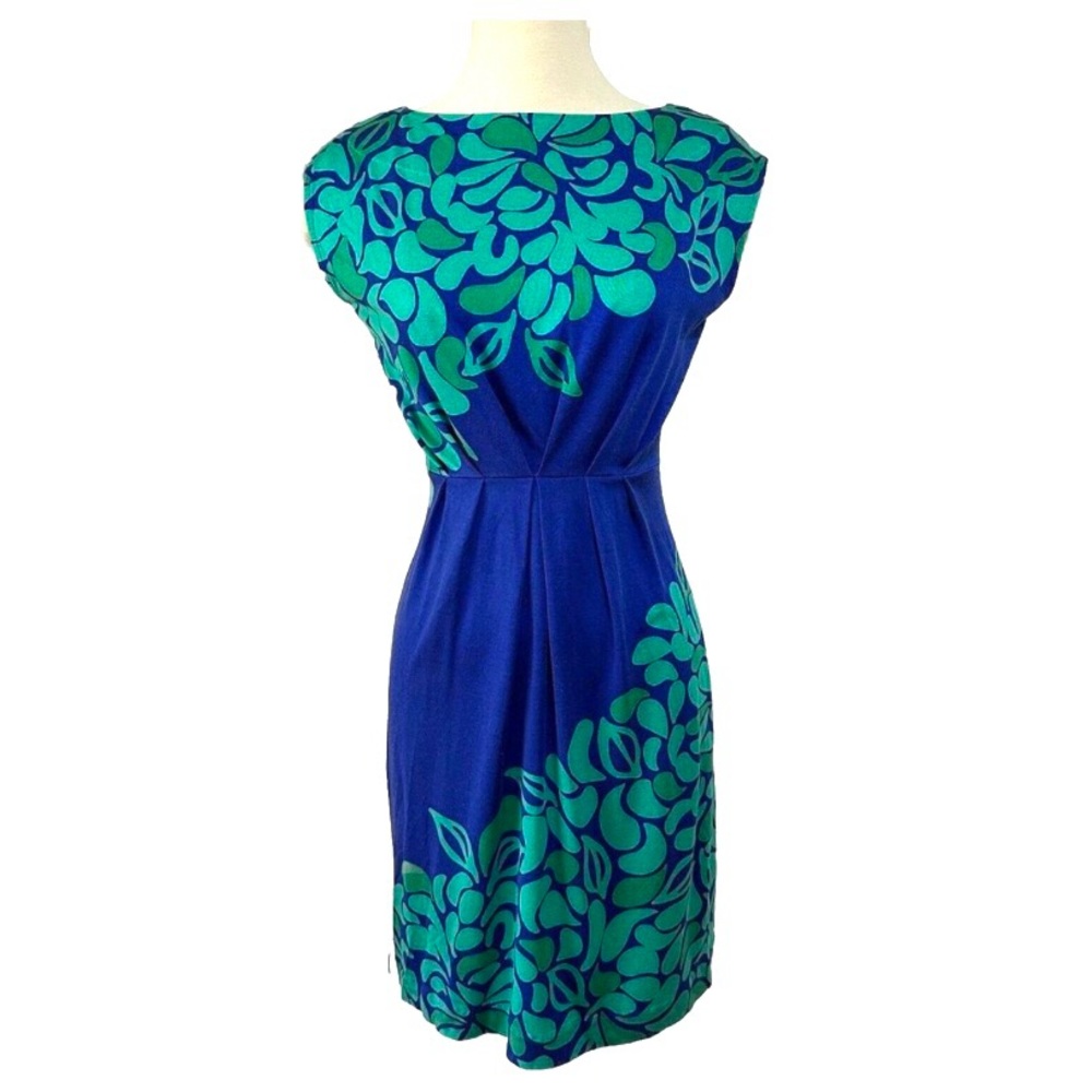 Lilly Pulitzer Floral Leaf Print Knit Dress EUC